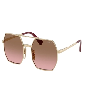 Image 2 of Brown Hexagon Sunglasses for Women from Vogue Eyewear Available at Titan Eye+