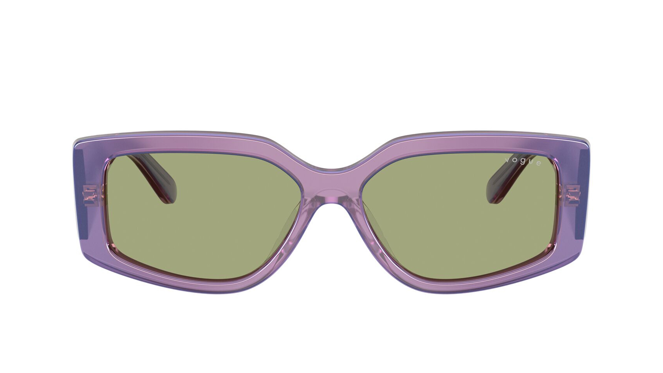 Image 1 of Green Rectangle Sunglasses for Women from Vogue Eyewear Available at Titan Eye+