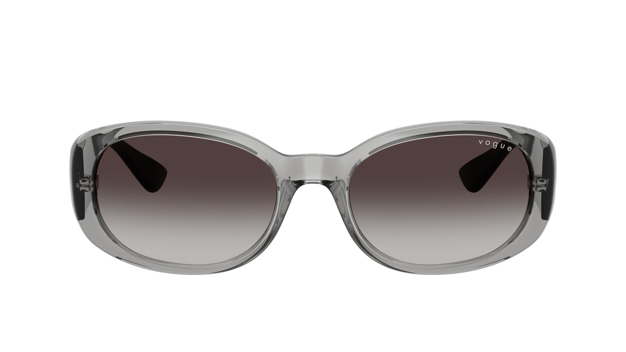 Image 1 of Grey Oval Sunglasses for Women from Vogue Eyewear Available at Titan Eye+