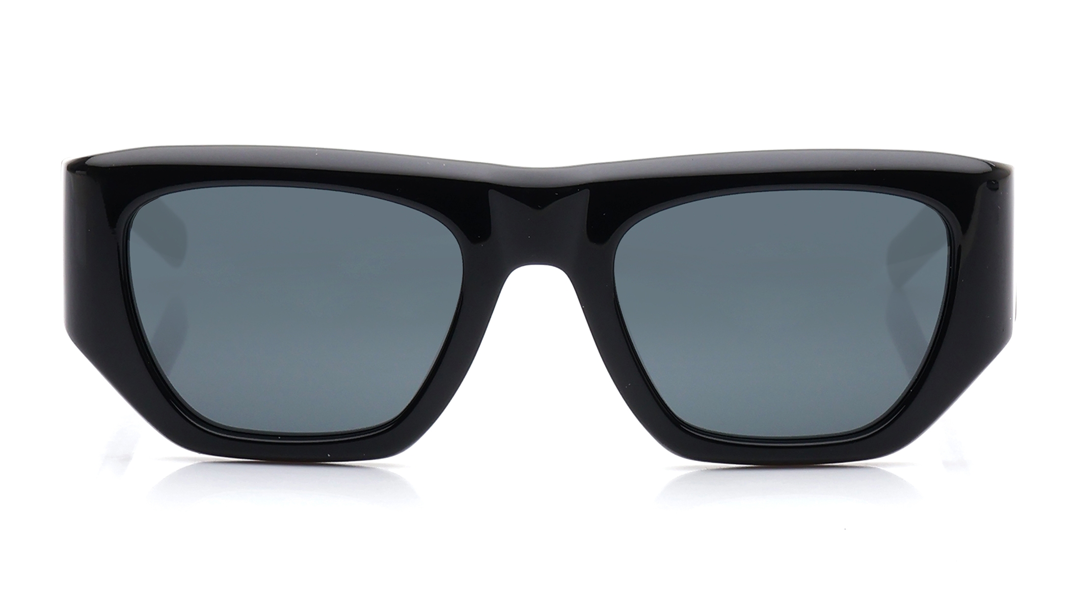 Image 1 of Black Rectangle Sunglasses for Women from Saint Laurent Available at Titan Eye+