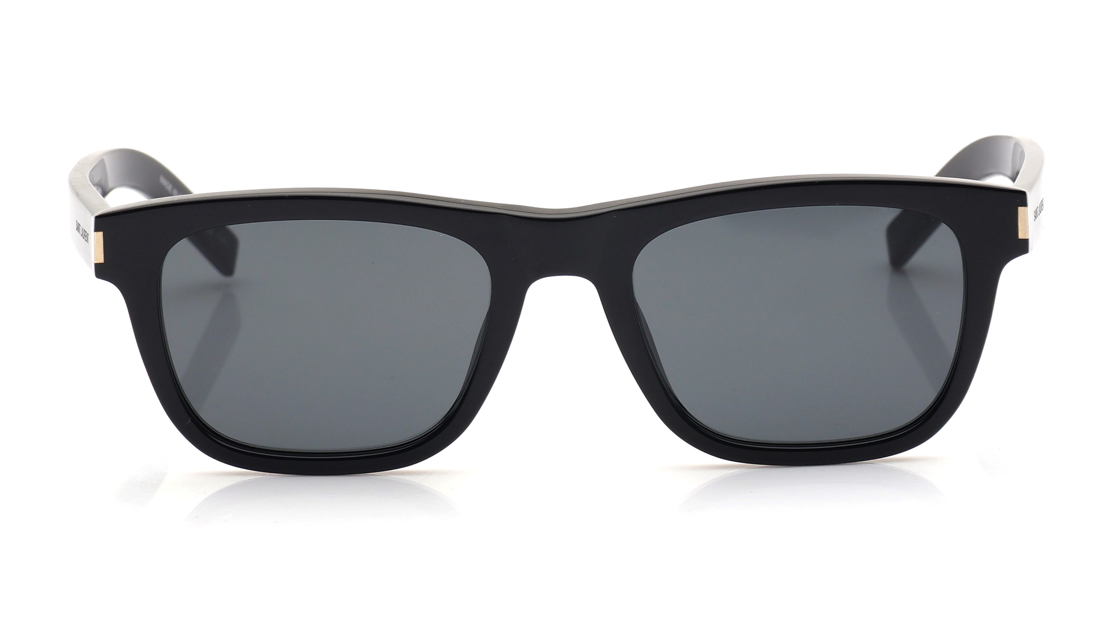 Image 1 of Black Rectangle Sunglasses for Women from Saint Laurent Available at Titan Eye+