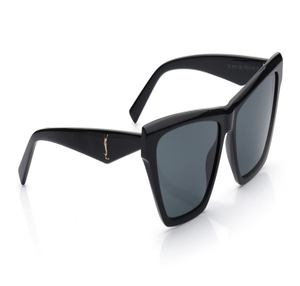 Image 2 of Black CatEye Sunglasses for Women from Saint Laurent Available at Titan Eye+