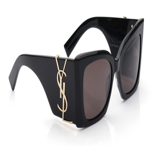 Image 2 of Black CatEye Sunglasses for Women from Saint Laurent Available at Titan Eye+