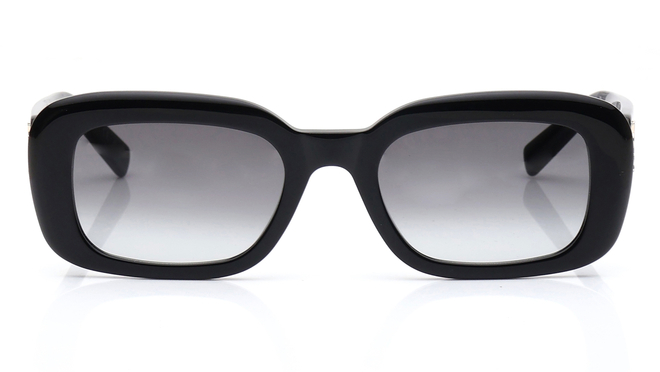 Image 1 of Grey Rectangle Sunglasses for Women from Saint Laurent Available at Titan Eye+