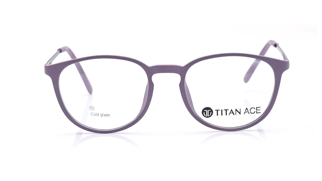 Image 1 of Lavender Round Eyeglasses for Men and Women from Ace by Titan Available at Titan Eye+