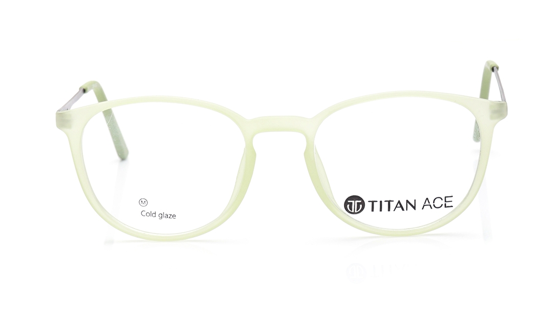 Image 1 of Olive Round Eyeglasses for Men and Women from Ace by Titan Available at Titan Eye+