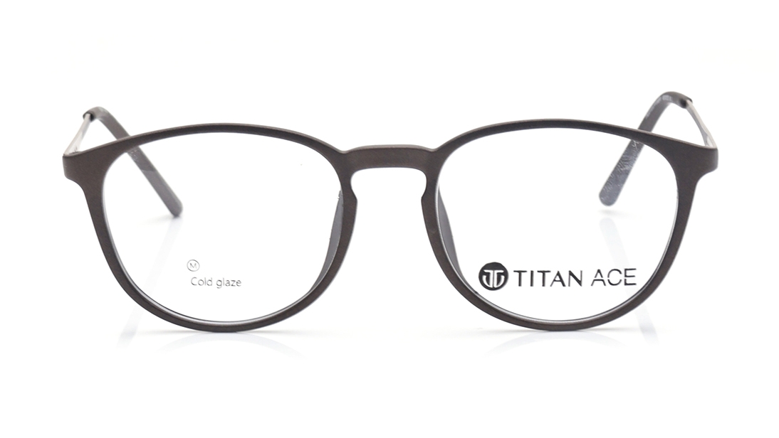 Image 1 of Brown Phantos Eyeglasses for Men and Women from Ace by Titan Available at Titan Eye+