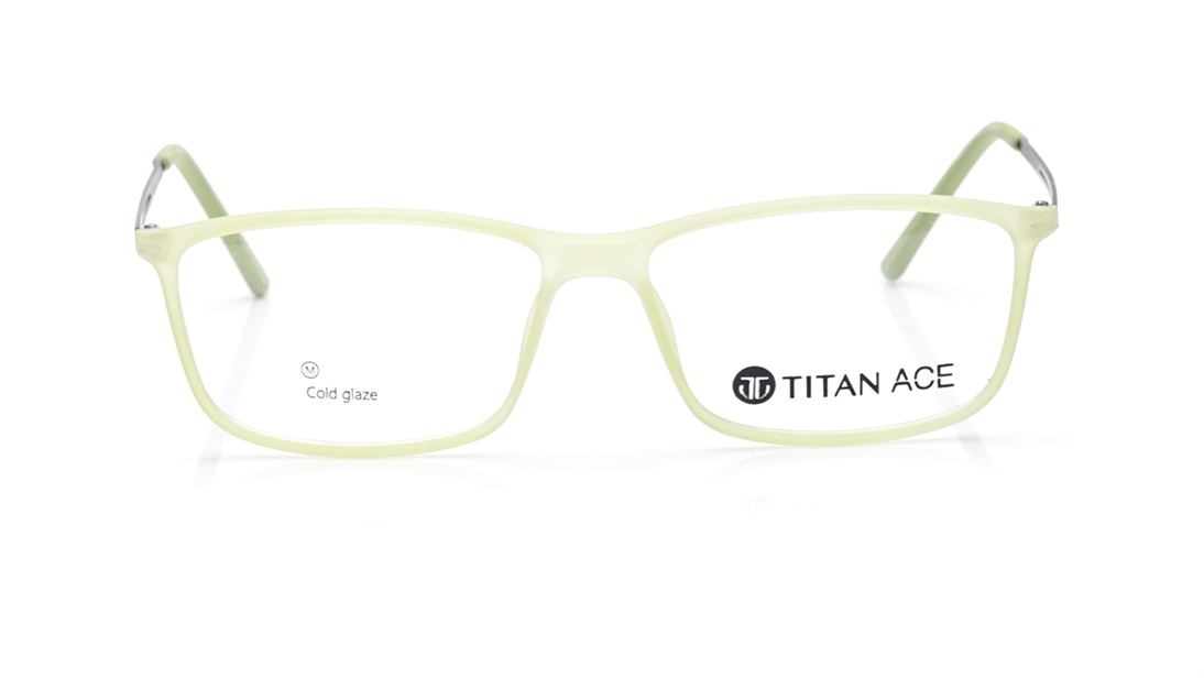 Image 1 of Green Rectangle Eyeglasses for Men and Women from Ace by Titan Available at Titan Eye+