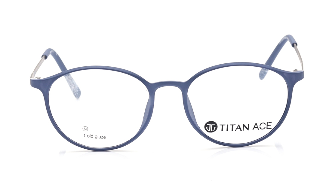 Image 1 of Blue Round Eyeglasses for Women from Ace by Titan Available at Titan Eye+