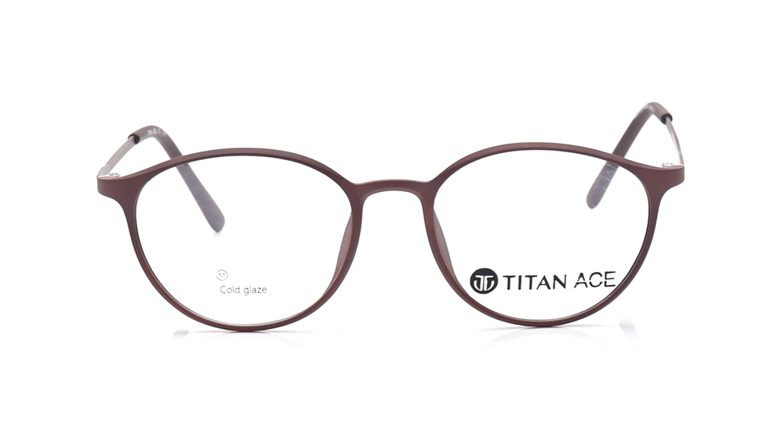 Image 1 of Brown Round Eyeglasses for Women from Ace by Titan Available at Titan Eye+