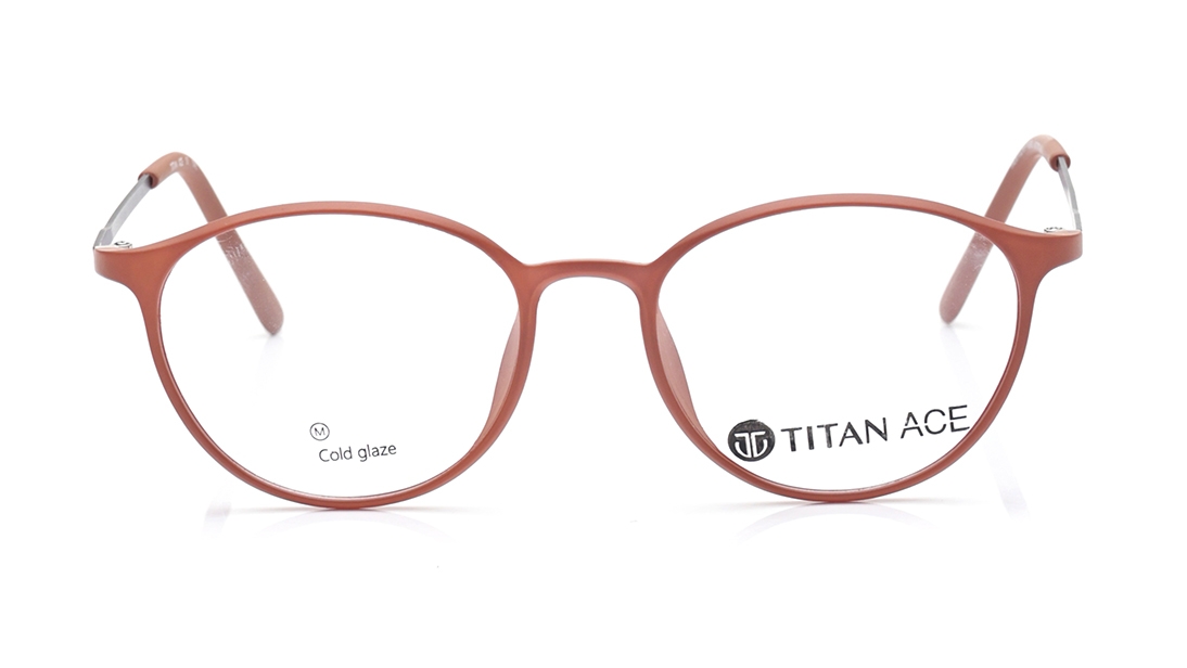 Image 1 of Brown Round Eyeglasses for Women from Ace by Titan Available at Titan Eye+