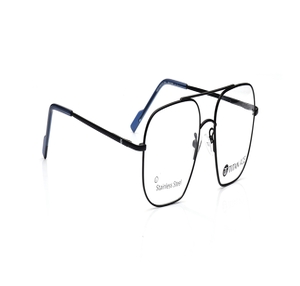Image 2 of Black Navigator Eyeglasses for Men from Ace by Titan Available at Titan Eye+