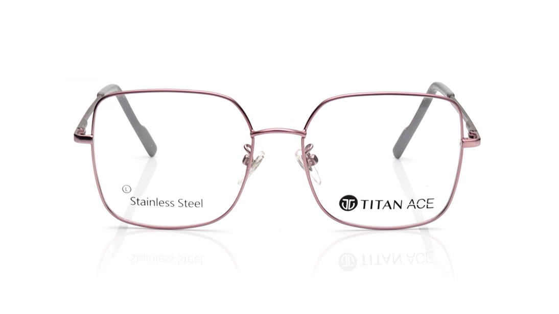 Image 1 of Pink Square Eyeglasses for Women from Ace by Titan Available at Titan Eye+