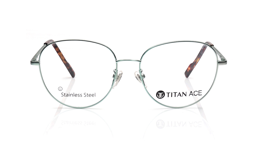 Image 1 of Silver Oval Eyeglasses for Women from Ace by Titan Available at Titan Eye+