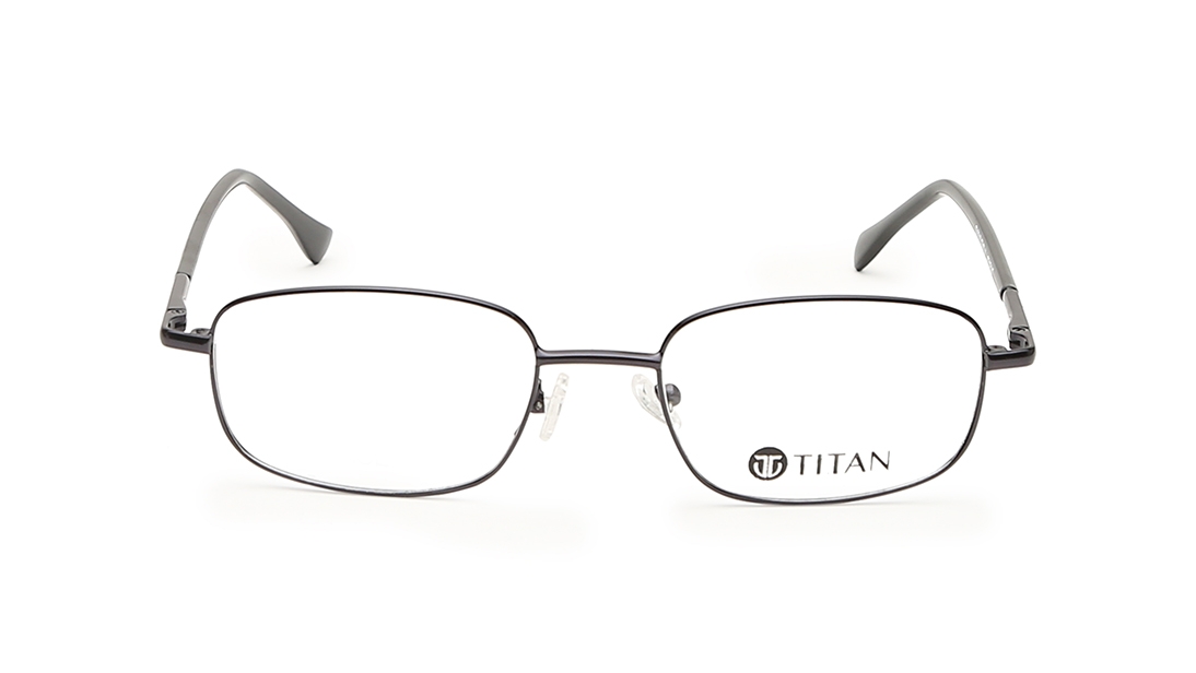 Image 1 of Black Rectangle Eyeglasses for Men and Women from Ace by Titan Available at Titan Eye+