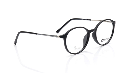 Image 2 of Black Round Eyeglasses for Men and Women from Ace by Titan Available at Titan Eye+