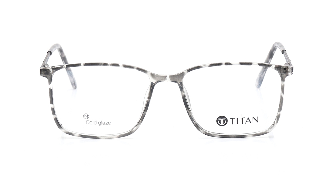 Image 1 of Grey Square Eyeglasses for Men and Women from Ace by Titan Available at Titan Eye+