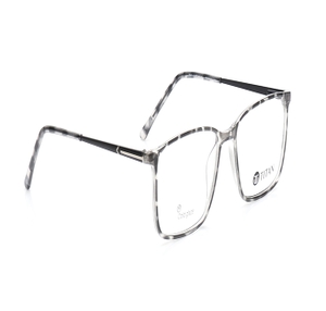 Image 2 of Grey Square Eyeglasses for Men and Women from Ace by Titan Available at Titan Eye+