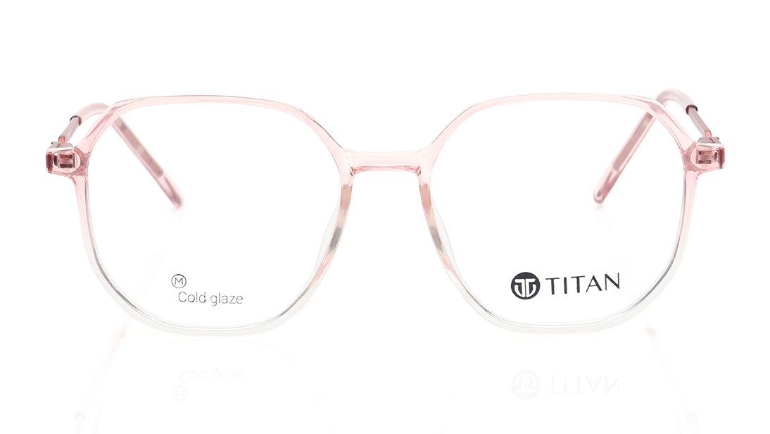 Image 1 of Red Round Eyeglasses for Women from Ace by Titan Available at Titan Eye+