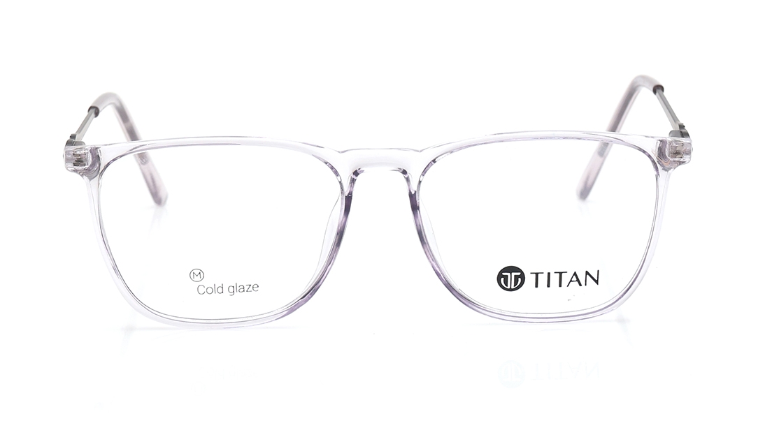 Image 1 of Grey Square Eyeglasses for Women from Ace by Titan Available at Titan Eye+
