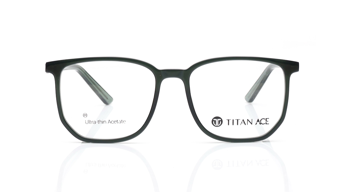 Image 1 of Green Wayfarer Eyeglasses for Men and Women from Titan Available at Titan Eye+