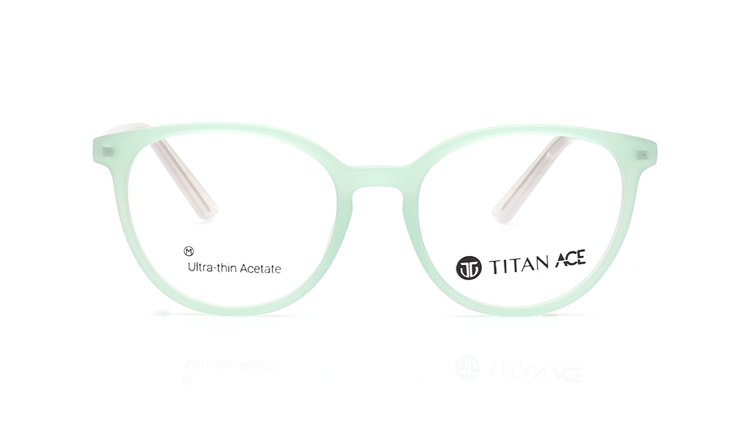 Image 1 of Green Oval Eyeglasses for Women from Titan Available at Titan Eye+