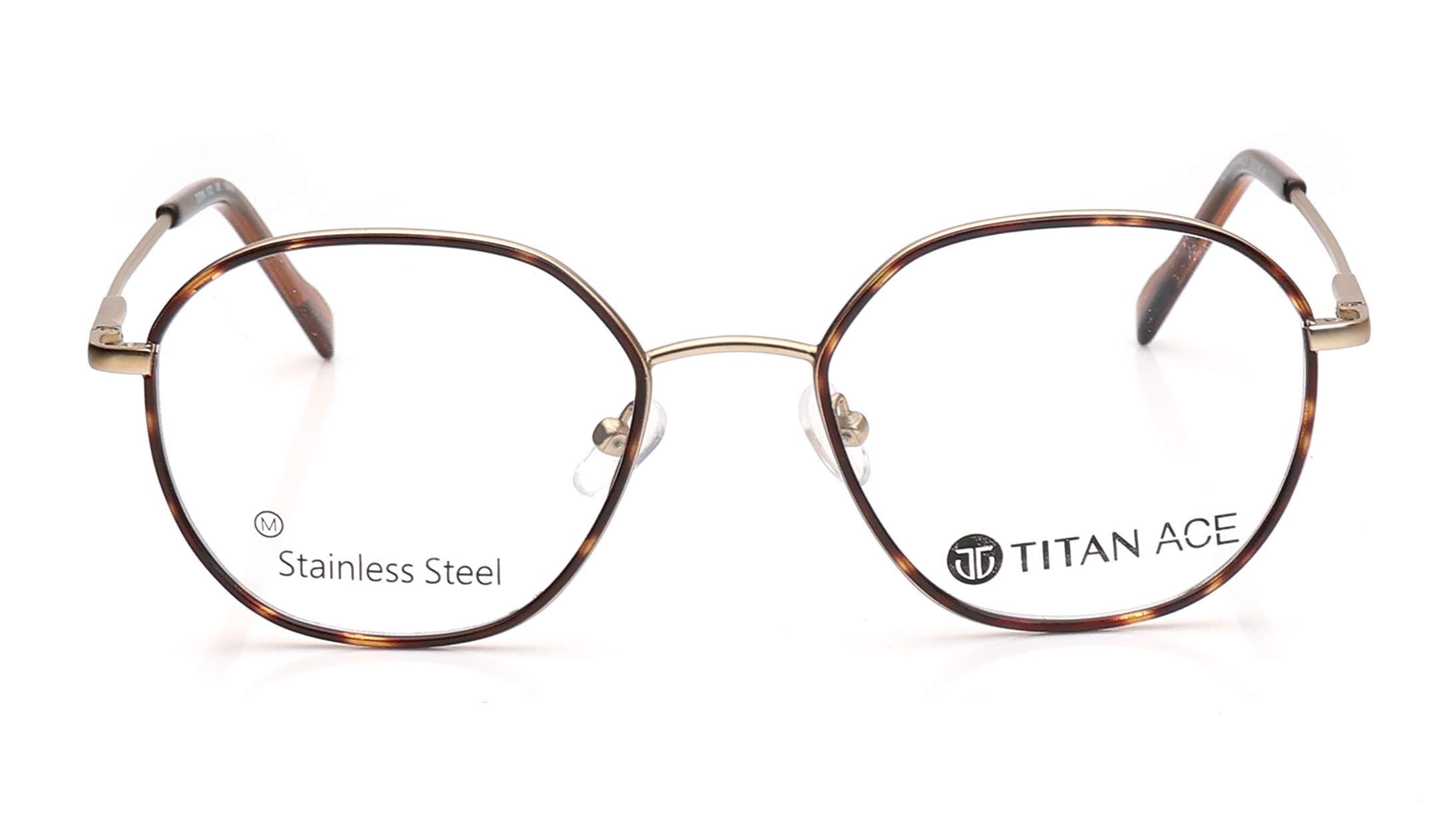 Image 1 of Brown Geometric Eyeglasses for Women from Titan Available at Titan Eye+