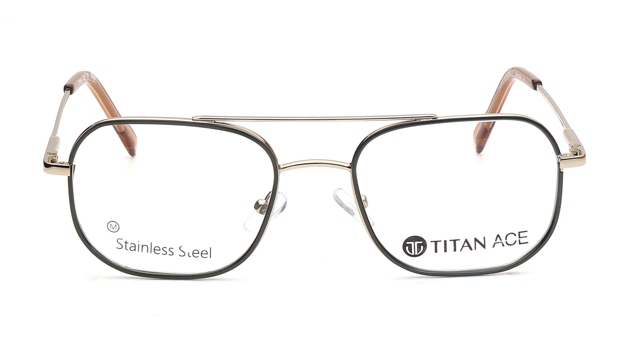 Image 1 of Black Navigator Eyeglasses for Men from Titan Available at Titan Eye+