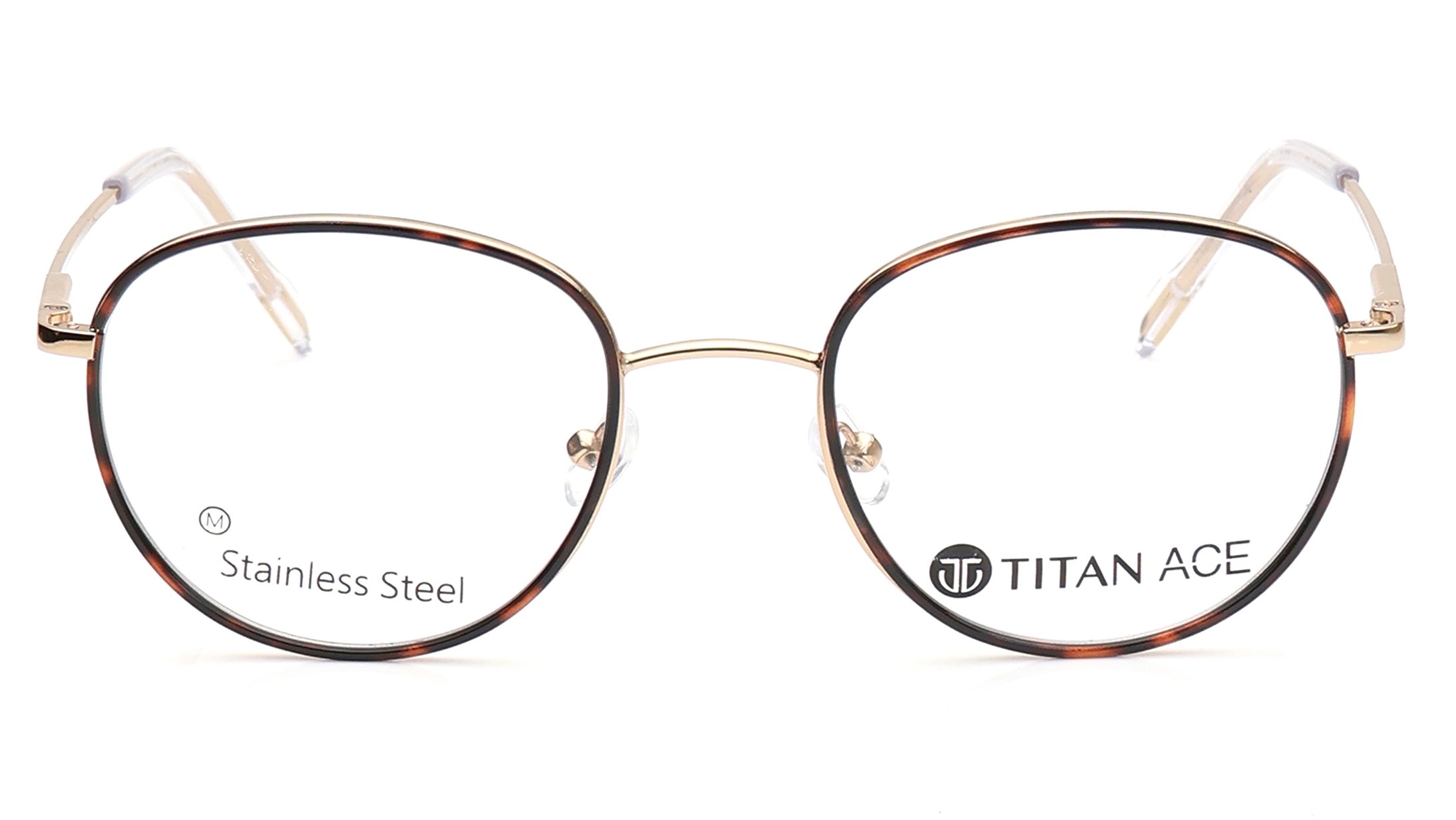 Image 1 of Brown Oval Eyeglasses for Men from Titan Available at Titan Eye+