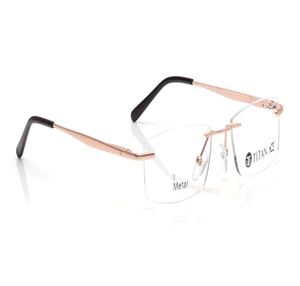 Image 2 of Rose Gold Rectangle Eyeglasses for Men and Women from Ace by Titan Available at Titan Eye+