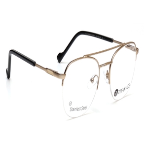 Image 2 of Gold Navigator Eyeglasses for Men from Titan Available at Titan Eye+