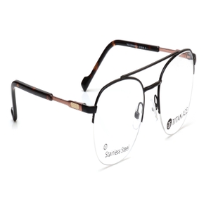 Image 2 of Black Navigator Eyeglasses for Men from Titan Available at Titan Eye+