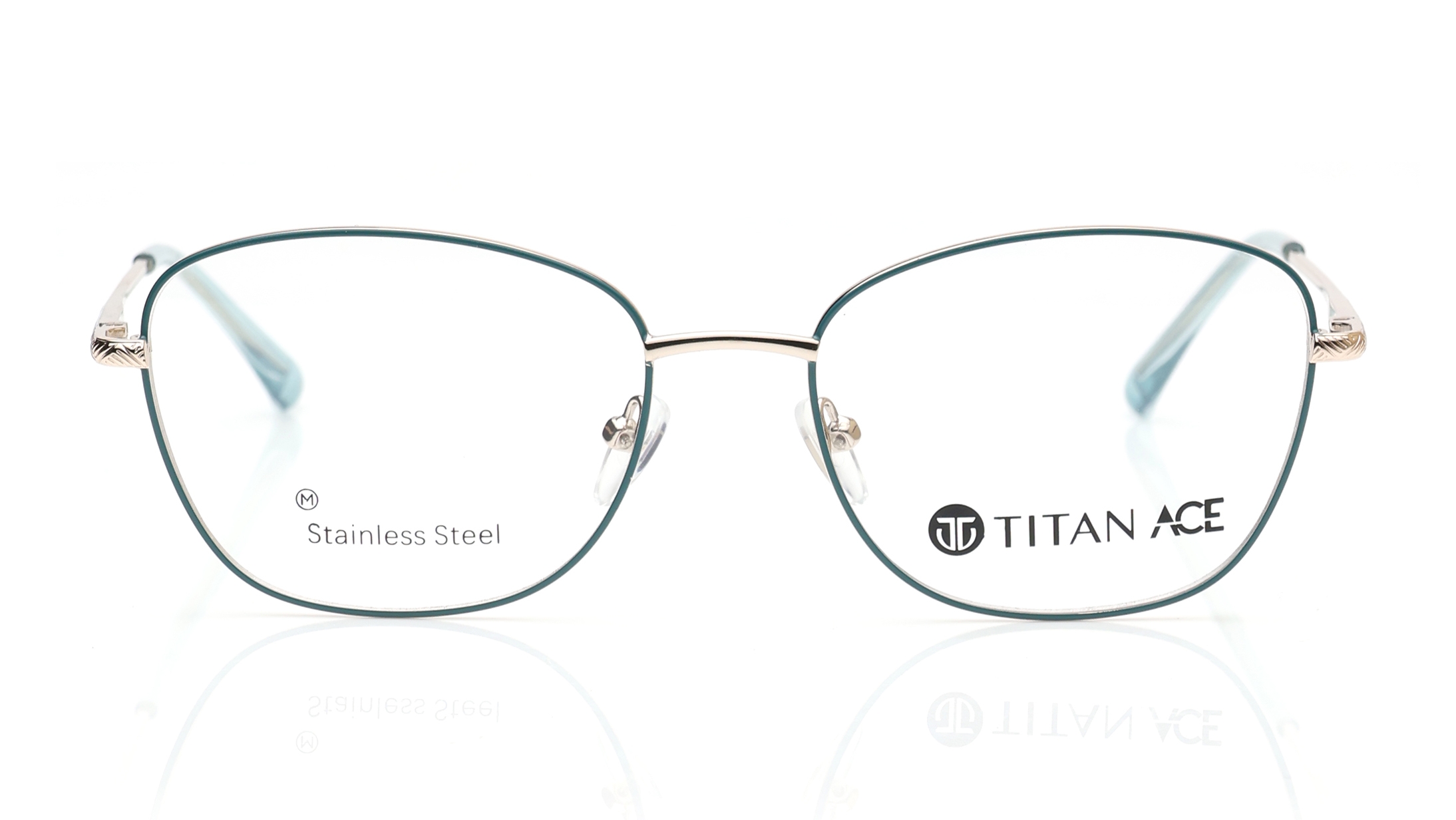 Image 1 of Blue CatEye Eyeglasses for Women from Titan Available at Titan Eye+