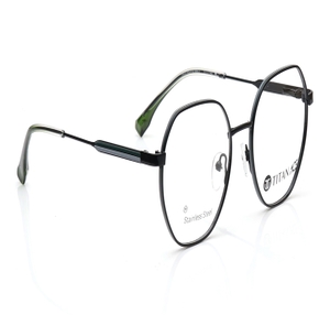 Image 2 of Black Geometric Eyeglasses for Men and Women from Titan Available at Titan Eye+