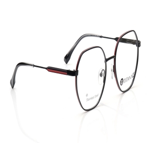 Image 2 of Black Geometric Eyeglasses for Men and Women from Titan Available at Titan Eye+