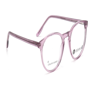 Image 2 of Pink Round Eyeglasses for Men and Women from Titan Available at Titan Eye+