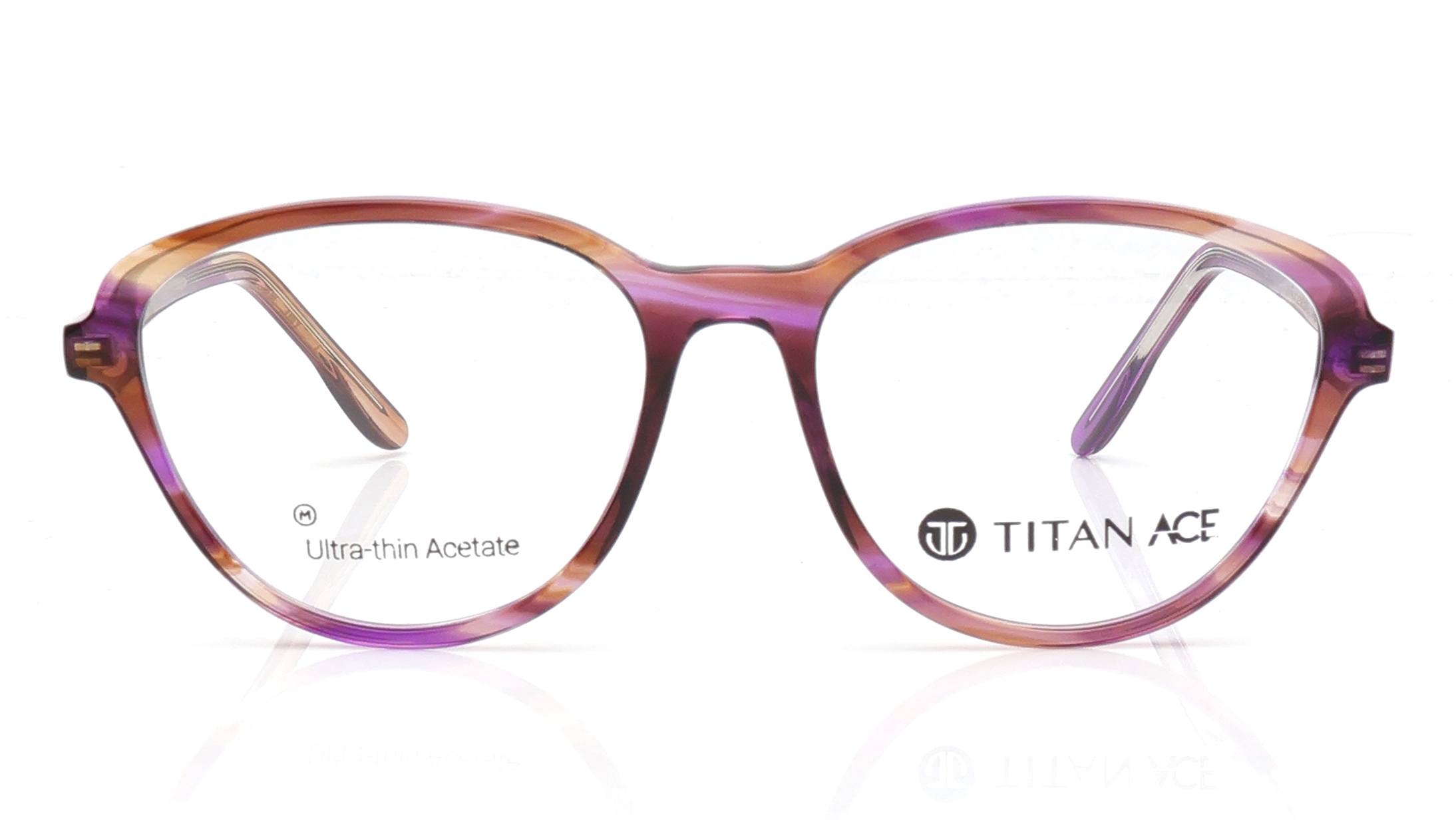 Image 1 of Purple Oval Eyeglasses for Women from Titan Available at Titan Eye+