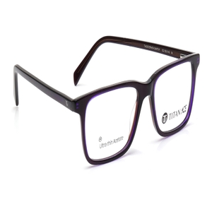 Image 2 of Purple Rectangle Eyeglasses for Men from Titan Available at Titan Eye+