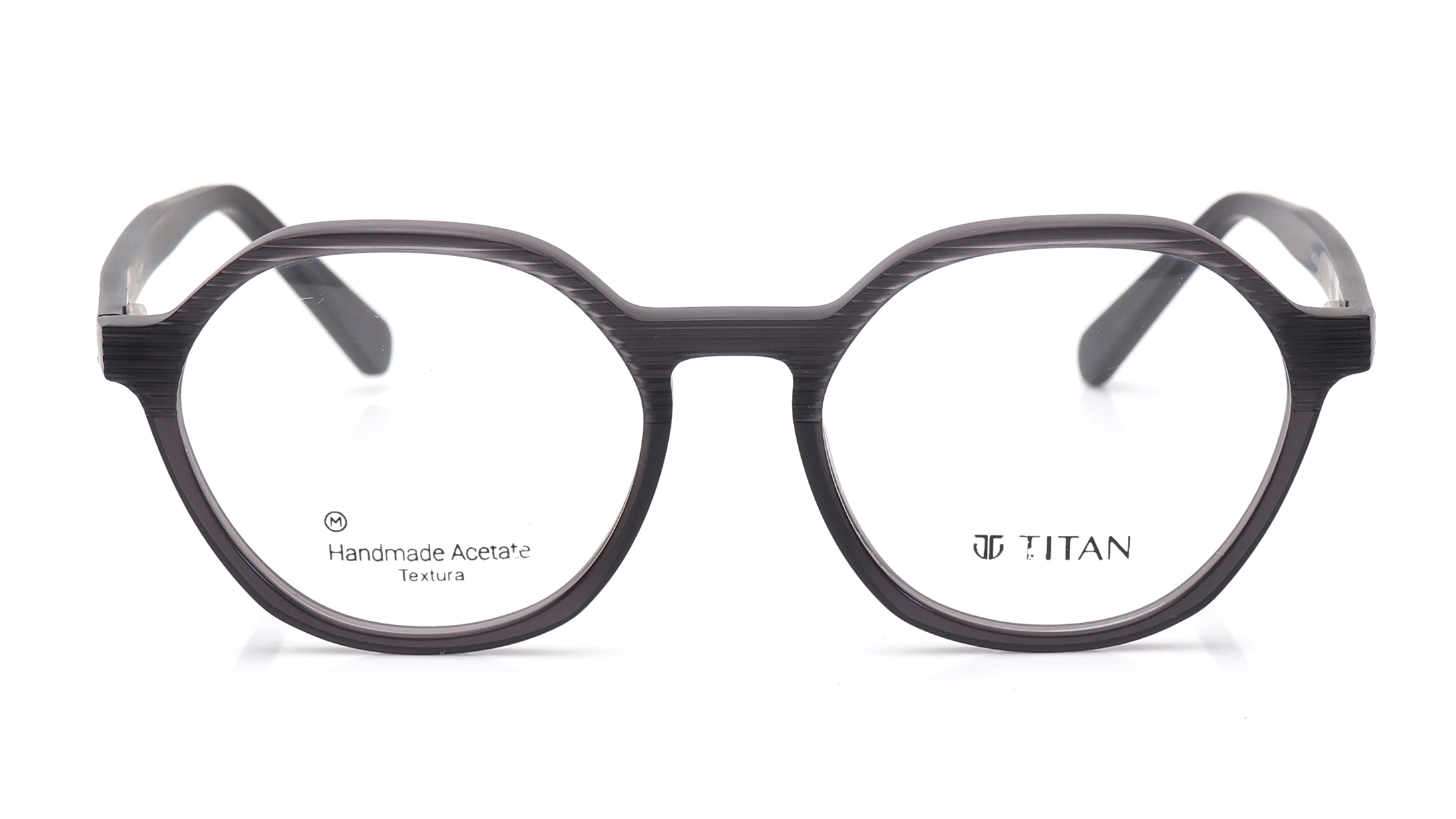 Image 1 of Black Geometric Eyeglasses for Men and Women from Titan Available at Titan Eye+