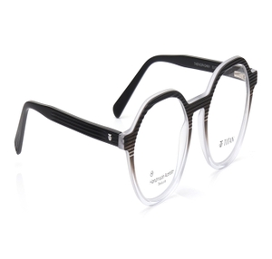 Image 2 of Black Geometric Eyeglasses for Men and Women from Titan Available at Titan Eye+