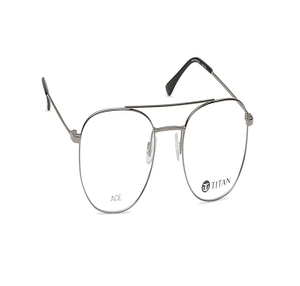 Image 2 of Silver Navigator Eyeglasses for Men and Women from Ace by Titan Available at Titan Eye+