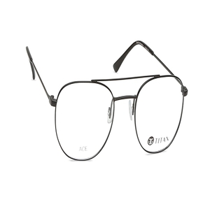 Image 2 of Black Aviator Eyeglasses for Men and Women from Ace by Titan Available at Titan Eye+