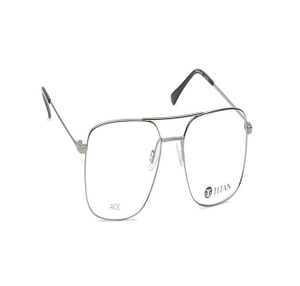 Image 2 of Silver Navigator Eyeglasses for Men and Women from Ace by Titan Available at Titan Eye+