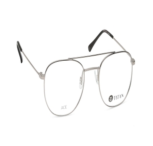Image 2 of Silver Navigator Eyeglasses for Men and Women from Ace by Titan Available at Titan Eye+