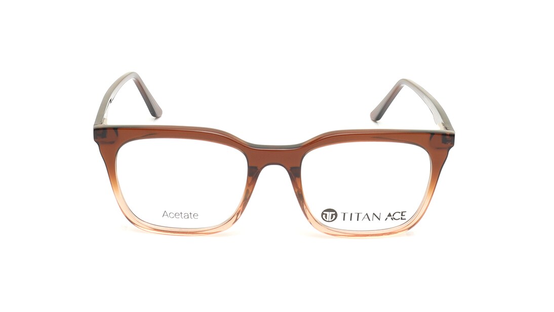 Image 1 of Brown Wayfarer Eyeglasses for Women from Ace by Titan Available at Titan Eye+