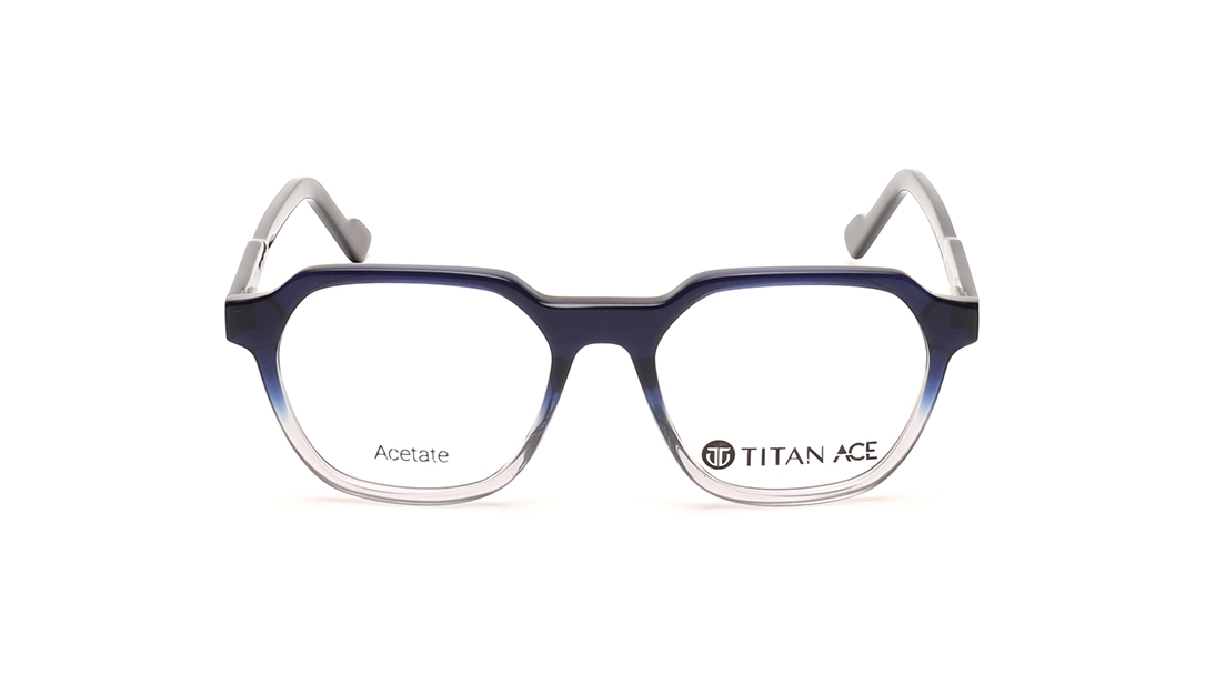 Image 1 of Blue Hexagon Eyeglasses for Women from Ace by Titan Available at Titan Eye+
