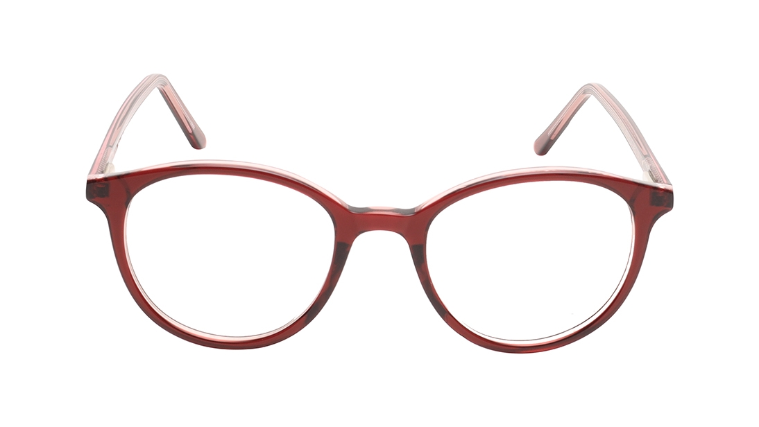 Image 1 of Red Oval Eyeglasses for Men and Women from Ace by Titan Available at Titan Eye+