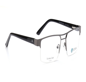 Image 2 of Gun Metal Rectangle Eyeglasses for Men from Ace by Titan Available at Titan Eye+