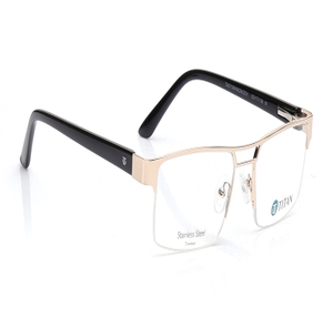Image 2 of Gold Rectangle Eyeglasses for Men from Ace by Titan Available at Titan Eye+