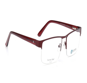 Image 2 of Burgundy Rectangle Eyeglasses for Men and Women from Ace by Titan Available at Titan Eye+